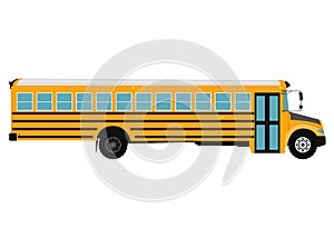 School bus vector illustration. Isolated on white background.