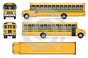 School bus vector mockup