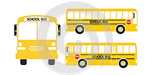School bus yellow illustration vector