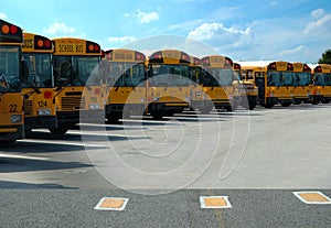 School Buses Parked