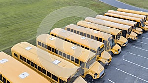 School Busses Parked At School