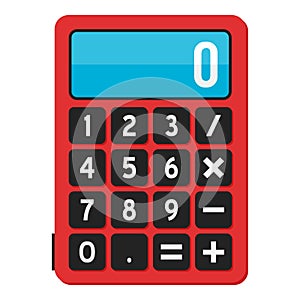 School Calculator Flat Icon Isolated on White