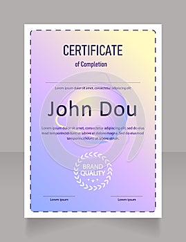 School certificate design template