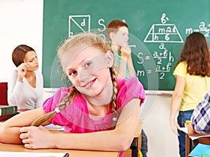 School child with teacher.