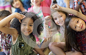 School Children Cheerful Variation Concept photo