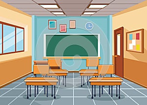 School clasroom interior