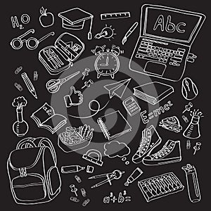 School clipart Vector doodle school icons symbols