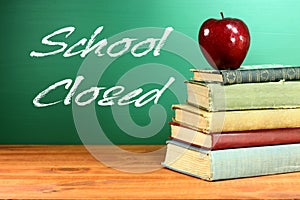 School Closure Theme Based on Quarantine Safety Measures photo