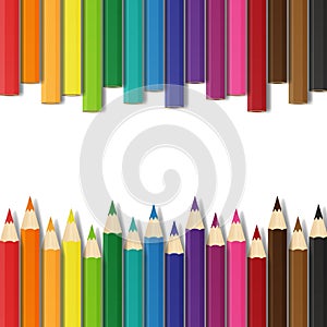 School colorful pencils illustration