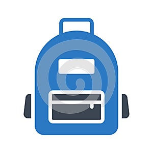 School glyph colour vector icon