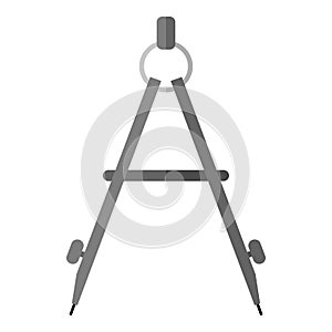School Compass Flat Icon Isolated on White