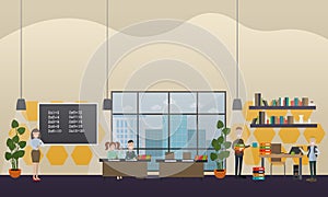 School concept vector illustration in flat style
