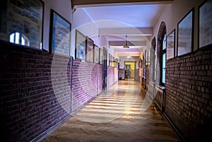 School corridor inside the old building