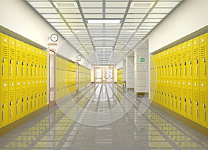 School corridor interior.