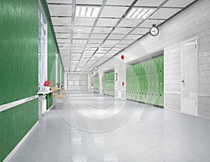School corridor interior.