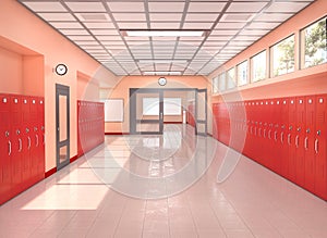 School corridor interior.
