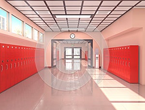 School corridor interior.