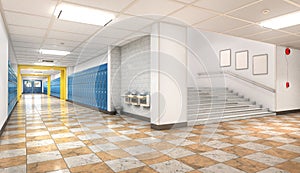 School corridor interior.