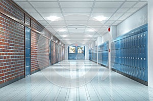 School corridor interior. photo