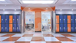 School corridor interior.