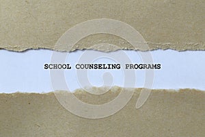 school counseling programs on white paper