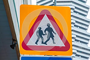 School crossing sign traffic