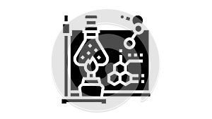 school discipline chemistry glyph icon animation
