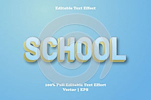 School editable text effect modern style