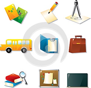 School And Education Icon Set