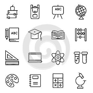 School and Education Icons Related.