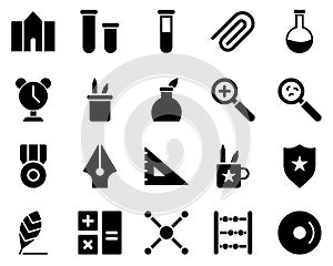 School and Education Icons set. cd, disk, dvd. Vector Illustration Set Of Simple Training Icons. Elements Presentation,