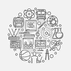 School education round symbol