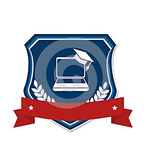 School emblem frame icon
