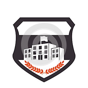 School emblem frame icon