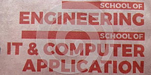 school of engineering text written in red colored text