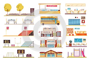 School Facilities Flat Set