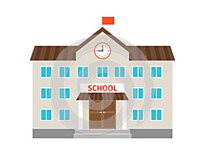 School flat building icon