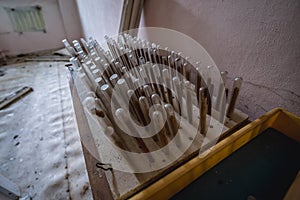 School in former military base in Chernobyl Exclusion Zone, Ukraine