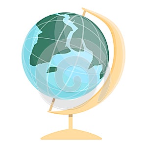 School globe icon cartoon vector. World earth