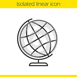 School globe linear icon