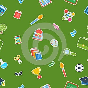 School green seamless pattern