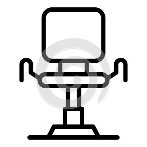 School guard chair icon outline vector. Officer kid