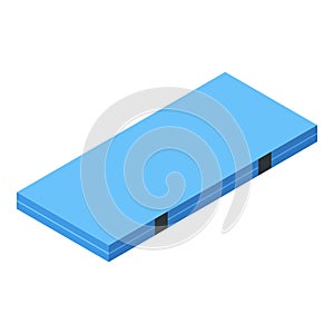 School gym mattress icon, isometric style