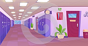 School hallway interior