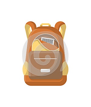 School haversack isolated icon