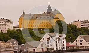 A School on a Hill in Alesund, Norway