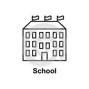 school icon. Element of school icon for mobile concept and web apps. Thin line icon for website design and development, app develo