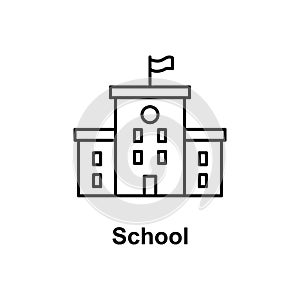school icon. Element of school icon for mobile concept and web apps. Thin line icon for website design and development, app develo