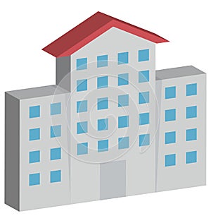 School Isolated Vector Icon Editable