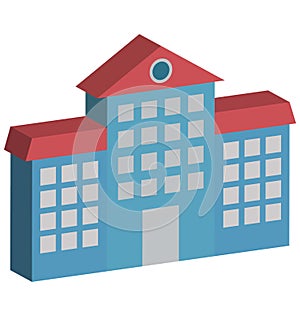 School Isolated Vector Icon Editable